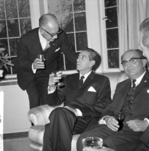 Receptie in de Mexicaanse ambassade te Den Haag , President Lopez Matheos, Bestanddeelnr 915-0067