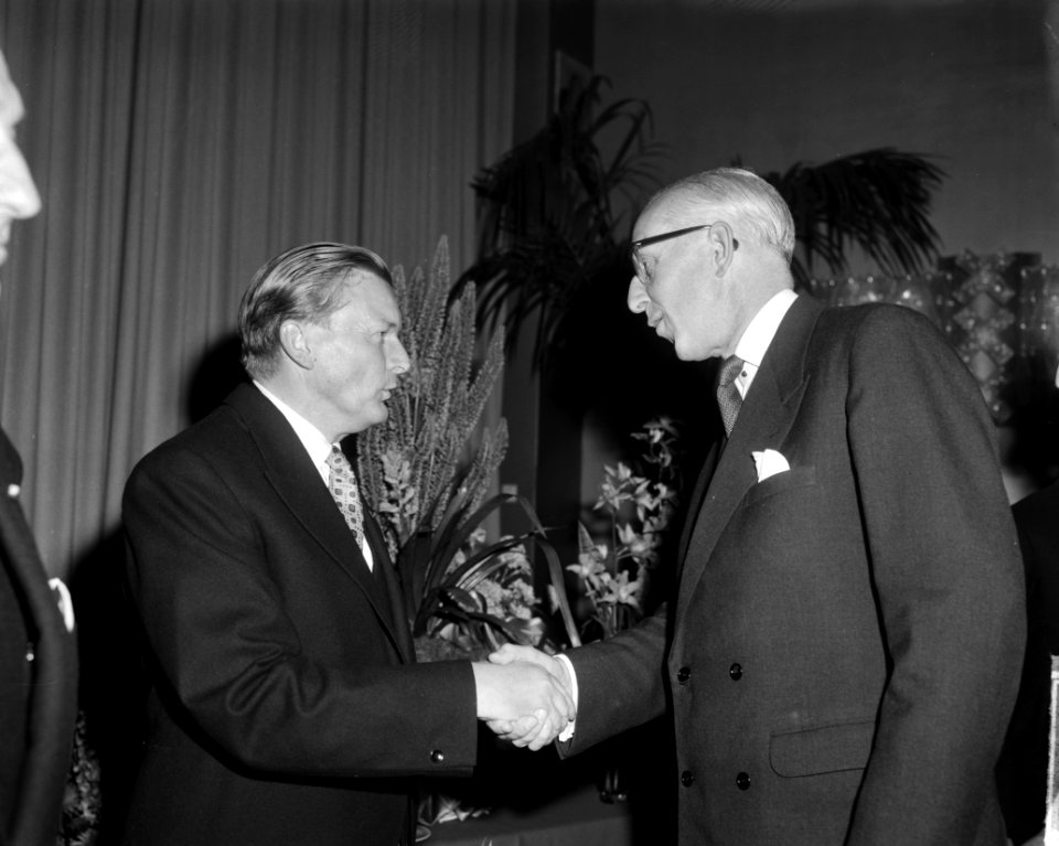 Receptie in Hilton Hotel ter gelegenheid van 100-jarig bestaan Rotterdamse Bank, Bestanddeelnr 915-3220