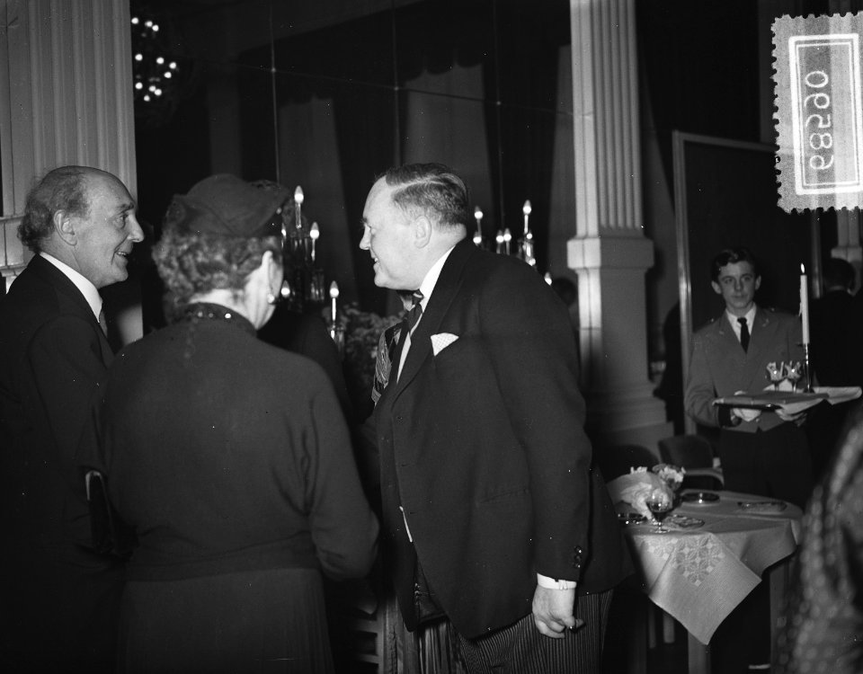 Receptie nieuw Engels gezant ambassadeur Mason Amsterdam, Bestanddeelnr 906-8590