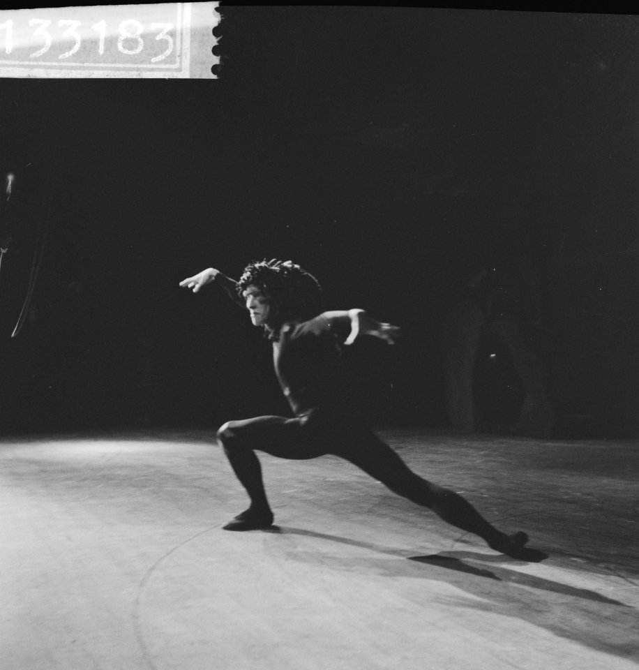 Premiere van Nationaal Ballet in Stadschouwburg Dansscenes Ballet Jungle' van, Bestanddeelnr 913-3183