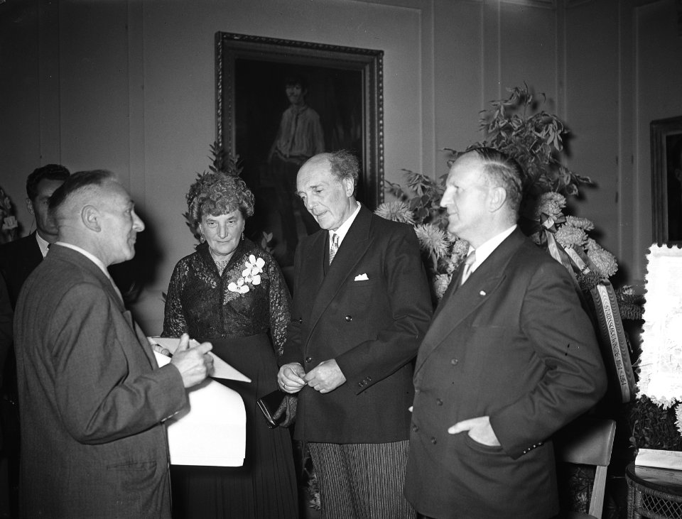 Receptie 60-jarig bestaan Concertgebouw Amsterdam, Bestanddeelnr 906-6924