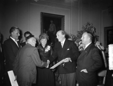 Receptie 60-jarig bestaan Concertgebouw Amsterdam, Bestanddeelnr 906-6928