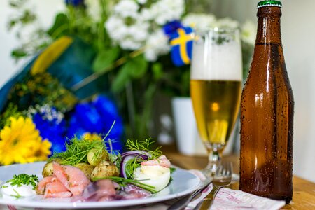Mat summer food beer