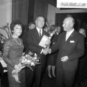 Receptie in Apollopaviljoen van Hans Boekman , 70 jaar, Bestanddeelnr 918-7135