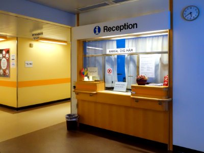 Reception desk for Clinical Physiology - NÄL hospital 1