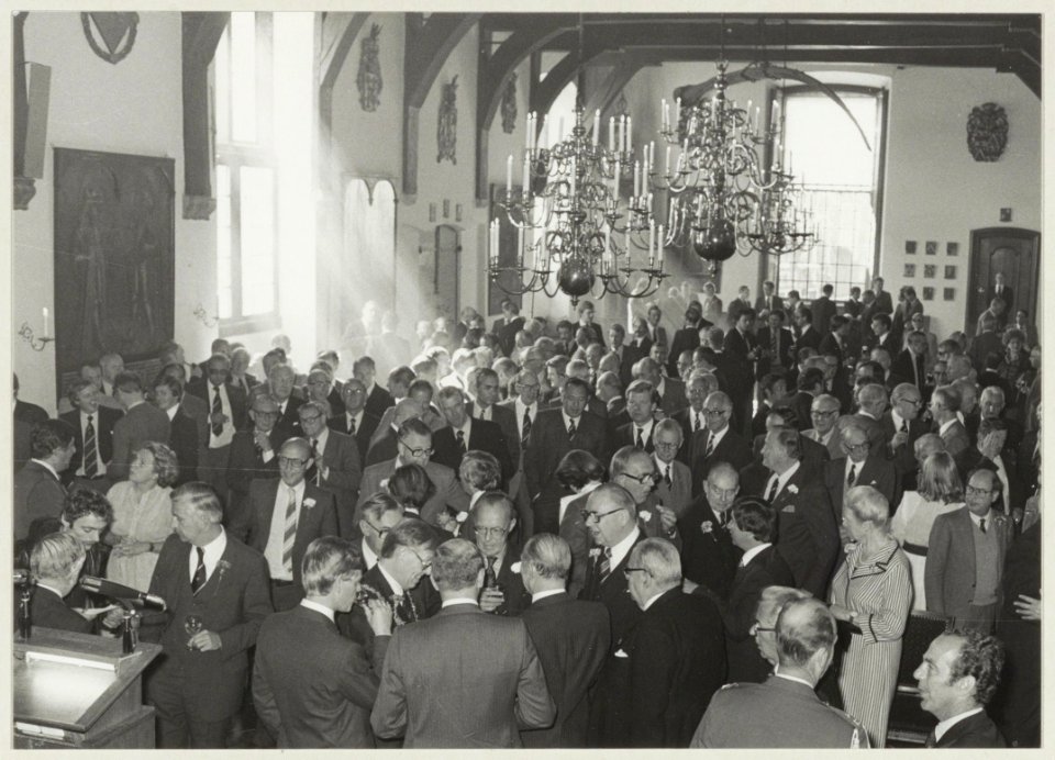 Receptie in de Gravenzaal, met als speciale gast Z.K.H. Prins Bernhard, i.v.m. het 100-jarig bestaan van de Koninklijke HFC