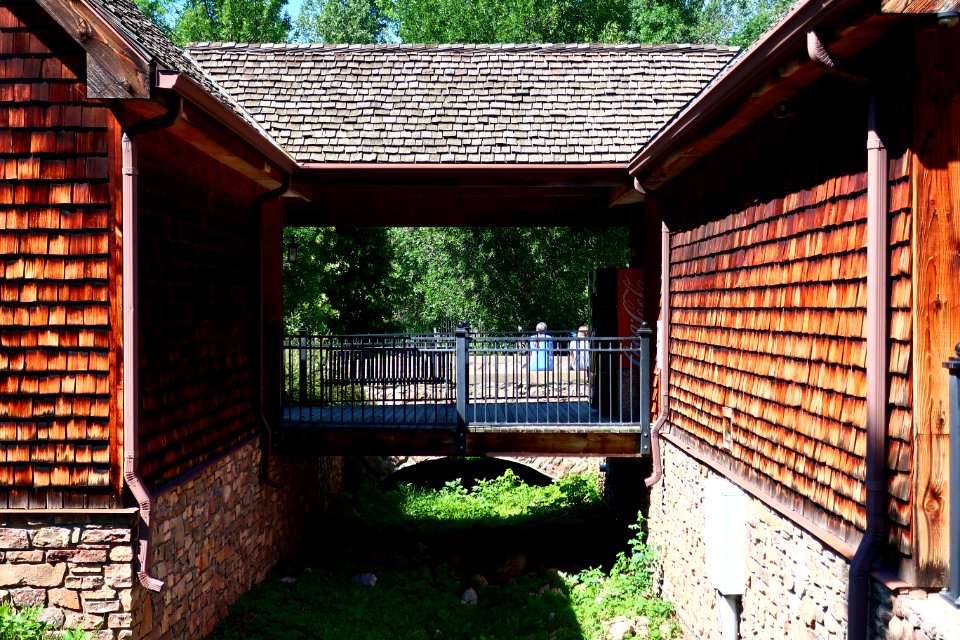 Rear of the D.C. Booth Historic National Fish Hatchery & Archives visitor center in Spearfish, South Dakota
