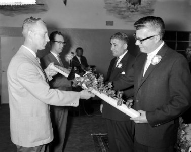 Receptie ter gelegenheid van 40-jarig bestaan van Blauw Wit en Ajax NVVGA (Van , Bestanddeelnr 912-3504