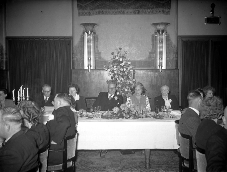 Receptie firma Boekel. Diner, Bestanddeelnr 902-7615