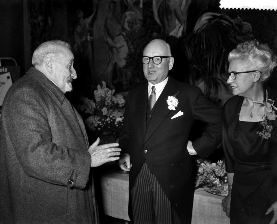 Receptie tgv het 40 jarig artsenpraktijk van dr G L Scheidelaar, Bestanddeelnr 910-1537