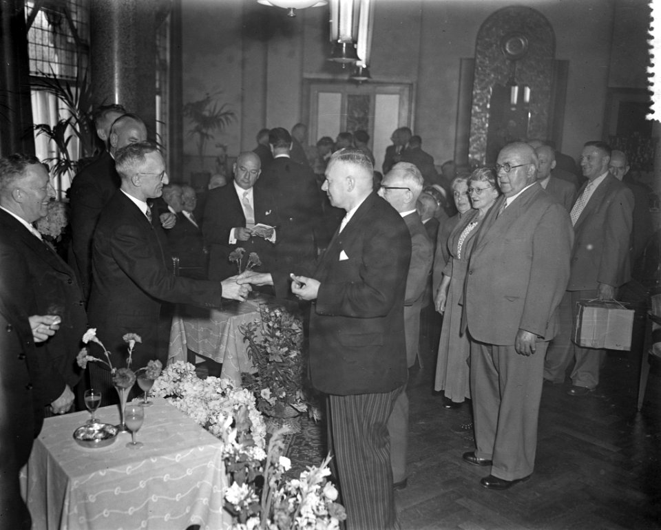 Receptie ten gunste van 75 jarig jubileum Nederlandse Bakkersbond . American Hot, Bestanddeelnr 907-8329