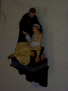 Recques-sur-Hem (Pas-de-Calais) église Saint-Wandrille, statue