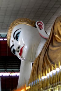 Reclining Buddha statue in Chaukhtatgyi Buddha temple Yangon Myanmar (5)
