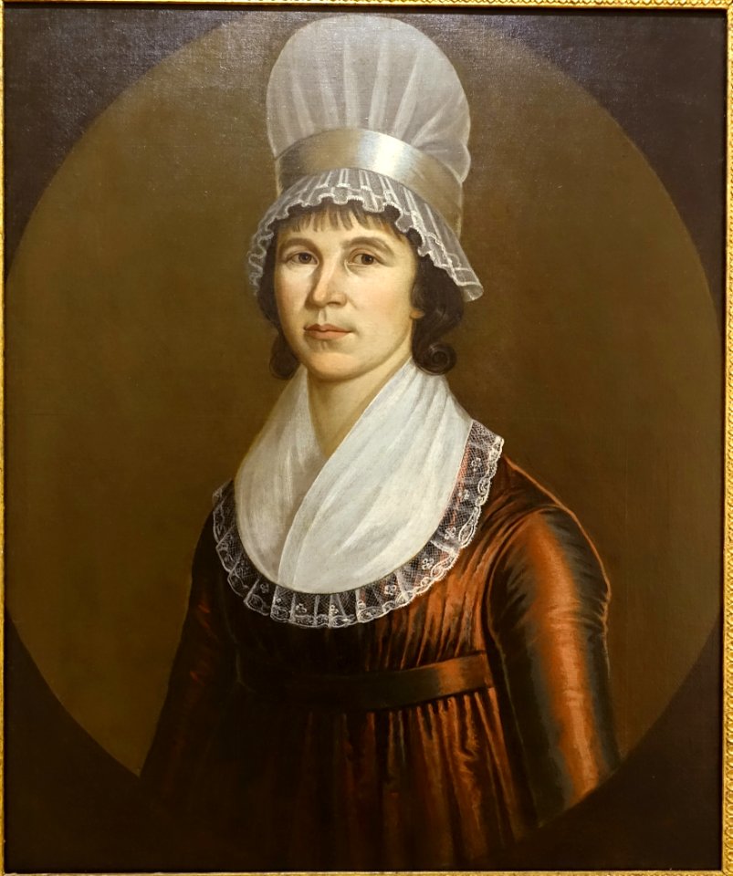 Rebecca Dickerson Peck, by Richard or William Jennys, c. 1790, oil on canvas - Portland Museum of Art - Portland, Maine - DSC04396