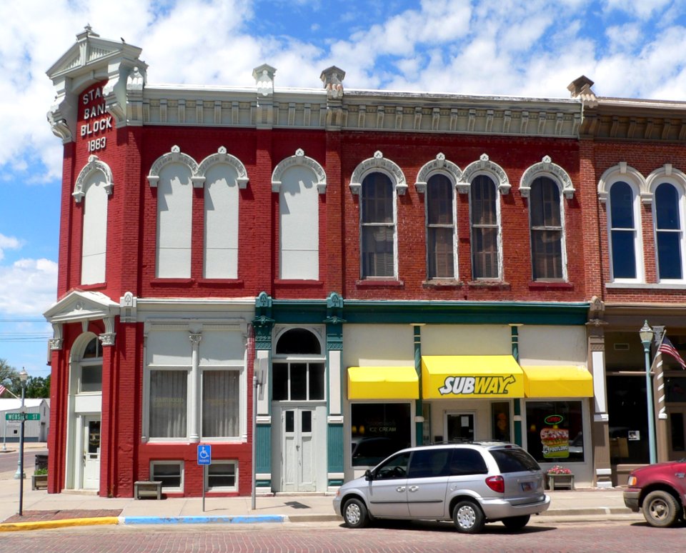 Red Cloud State Bank Block from E