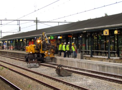 Reconstructie perron station Apeldoorn, oktober 2014 (1)