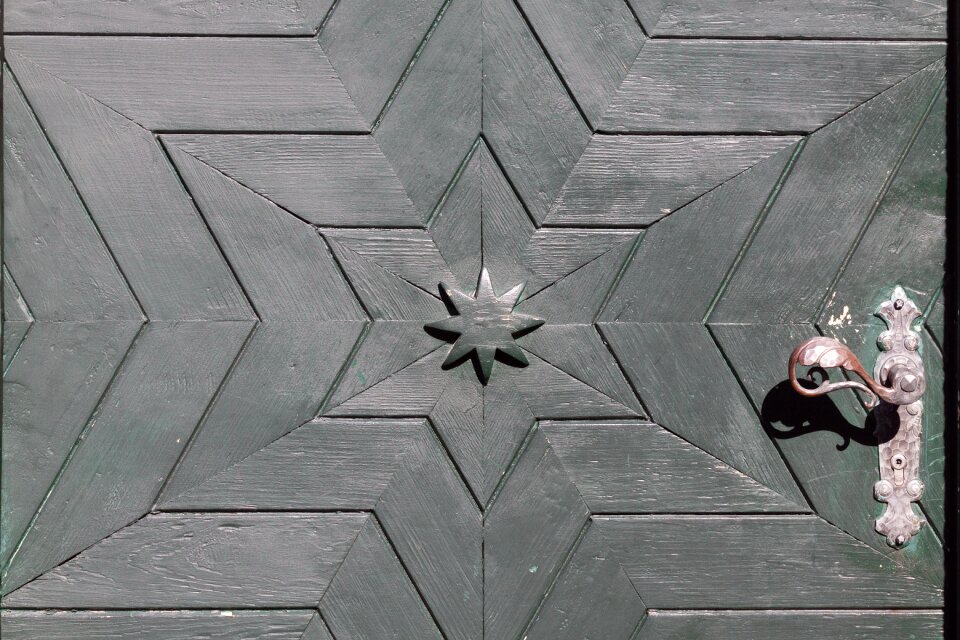 Blue grey front door input