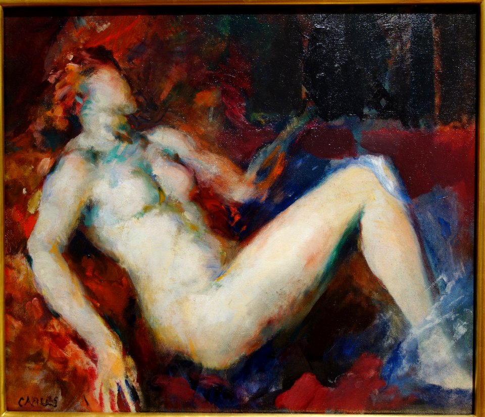 Reclining Nude by Arthur B. Carles, 1915-1921, oil on canvas - New Britain Museum of American Art - DSC09710