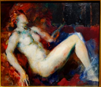 Reclining Nude by Arthur B. Carles, 1915-1921, oil on canvas - New Britain Museum of American Art - DSC09710