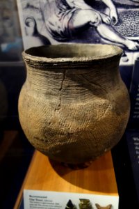 Reconstructed clay vessel, about 2000 years old - Connecticut Museum of Natural History - DSC09961