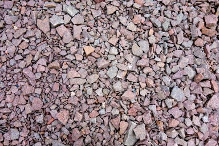 Red granite stone chippings photo