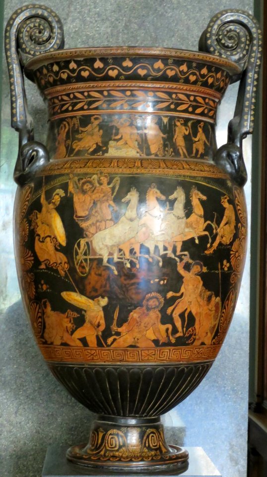 Red figure volute krater with Gigantomachy, Lycurgus Painter, The Hermitage