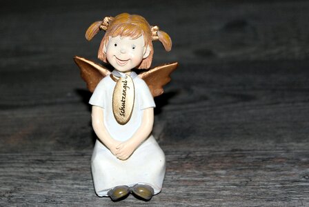 Angel wings cheerful laugh