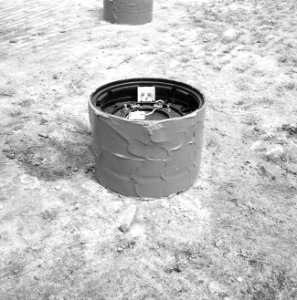 Recreatieterreinen, vliegvelden ed, betoncylinders, lichtelementen, Luchthaven, Bestanddeelnr 163-1397