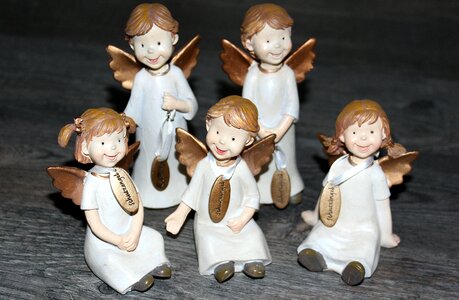 Angel wings cheerful laugh
