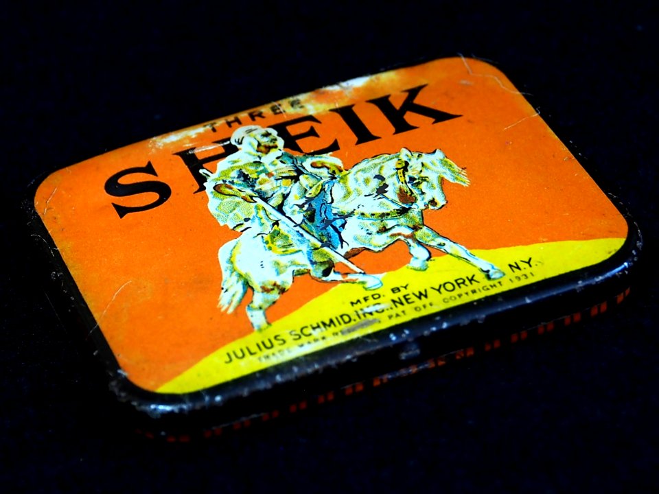 Rare vintage Sheik condom tin, pic1