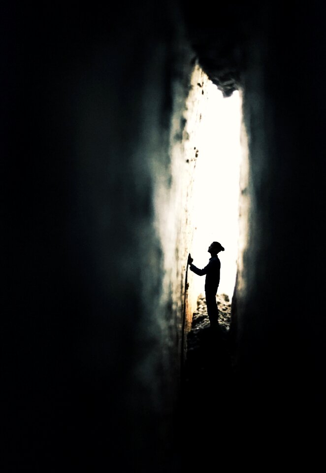 Prayer backlighting male