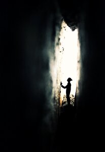 Prayer backlighting male
