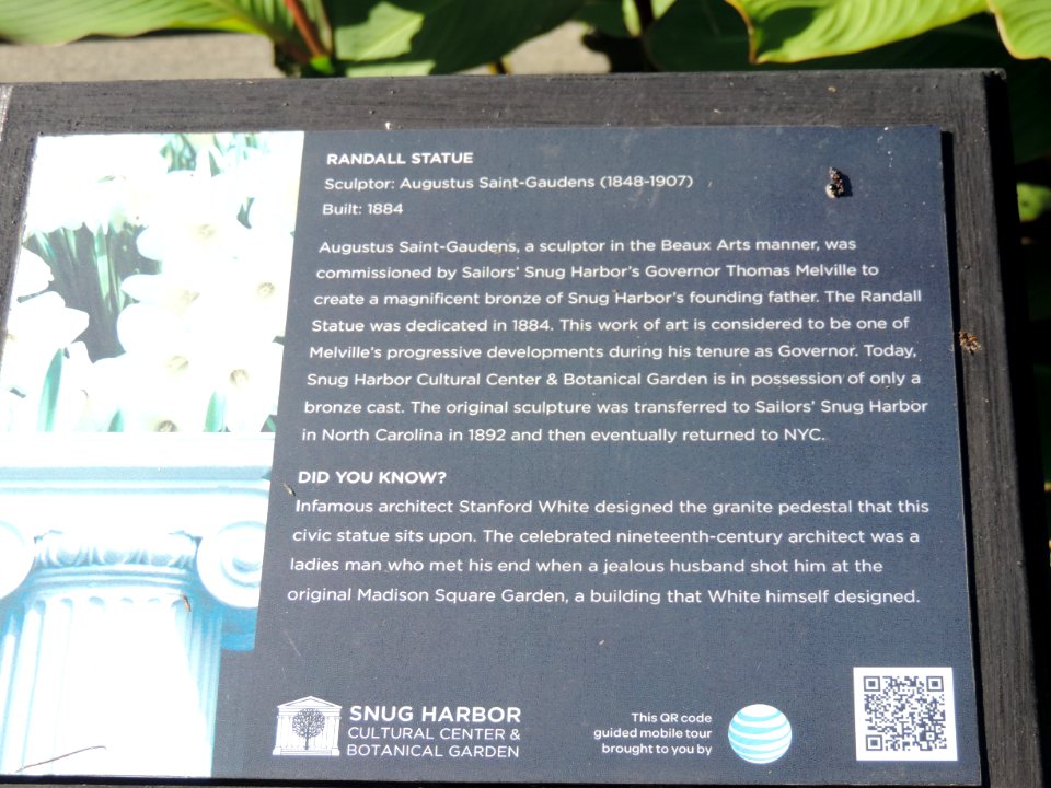 Randall statue sign jeh
