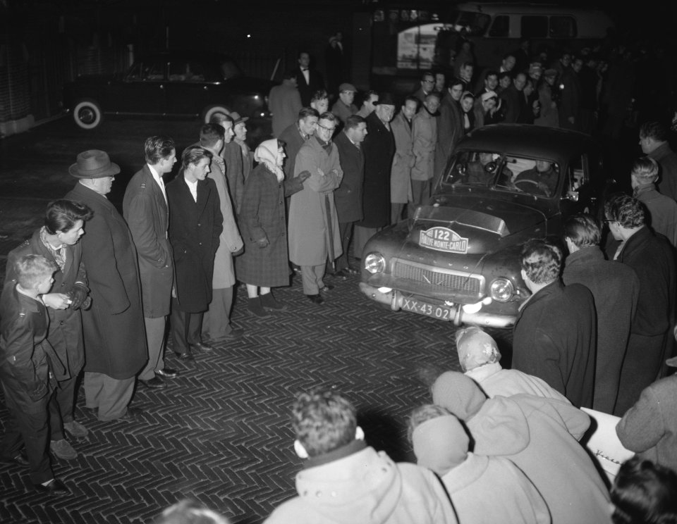 Rally Monte Carlo 1959 ( M Huisman Nederland ), mederijder W Polder (Volvo), Bestanddeelnr 910-1025