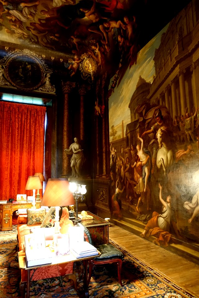 Rape of the Sabines, by James Thornhill, 1690s - Painted Antechamber, Chatsworth House - Derbyshire, England - DSC03298