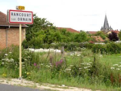 Rancourt-sur-Ornain (Meuse) city limit sign