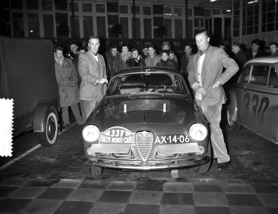 Rally Monte Carlo 1960 vertrek Den Haag, Bestanddeelnr 910-9561