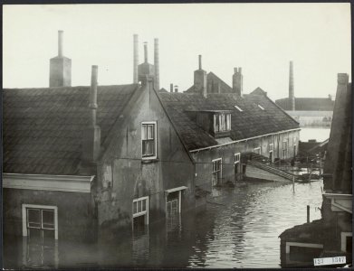 Rampen, overstromingen, huizen, Bestanddeelnr 123-1347