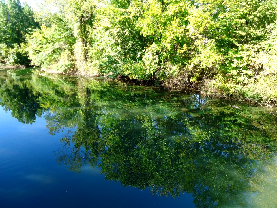 Raritan river seen from footbridge in Cranford NJ