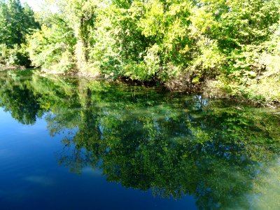 Raritan river seen from footbridge in Cranford NJ