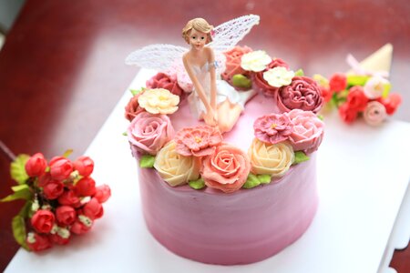 Cream angel flower