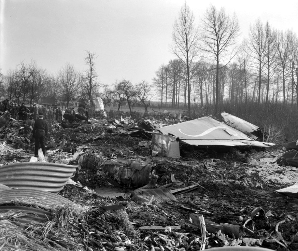 Ramp met Sabenavliegtuig bij Brussel, Bestanddeelnr 912-1021