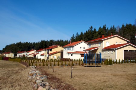 Ravaksenkatu houses in Friskala, Hirvensalo, Turku, Finland