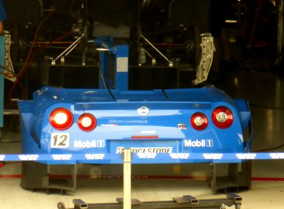Rear cowl of No.12 CALSONIC IMPUL GT-R at 2014 SUPER GT SUZUKA TEST