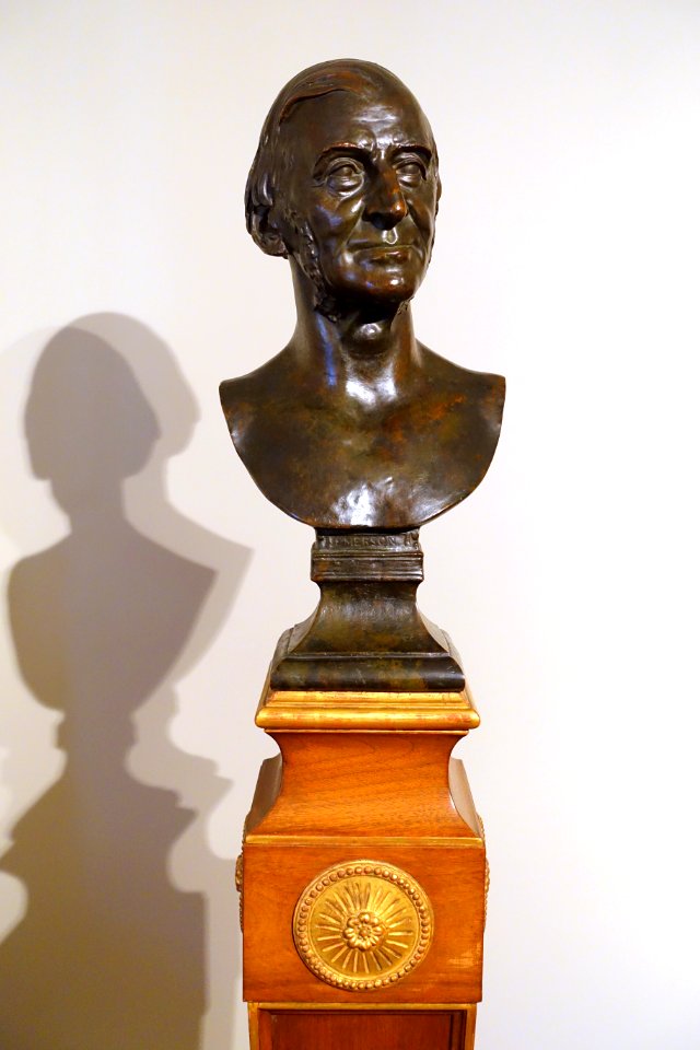 Ralph Waldo Emerson by Daniel Chester French, modeled 1879, this cast 1915, bronze, 1 of 2 - Concord Museum - Concord, MA - DSC05716