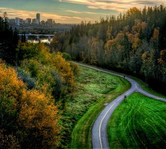 Ravine-Cycle-Path-Edmonton-Alberta-Canada-01A photo