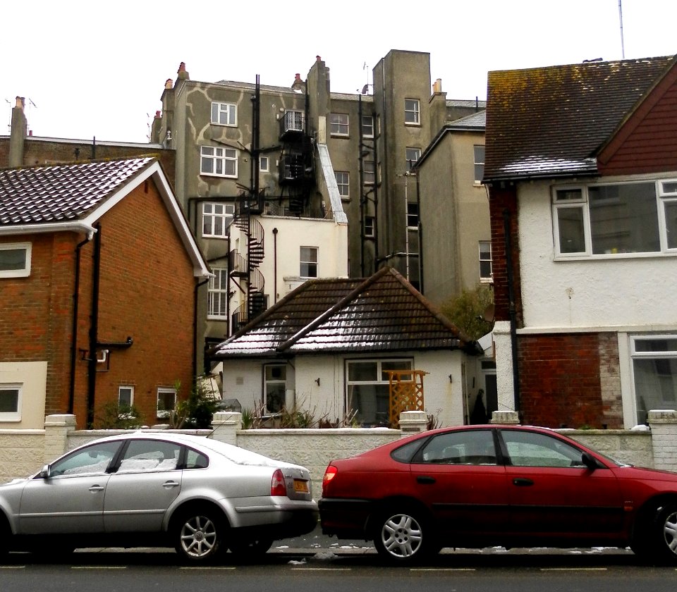 Rear of 14 Adelaide Crescent, Hove (from Holland Road) (January 2013)