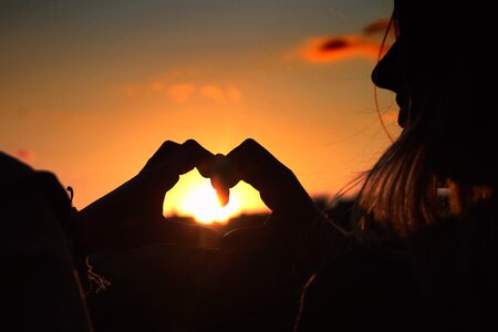 Abendstimmung red romance photo