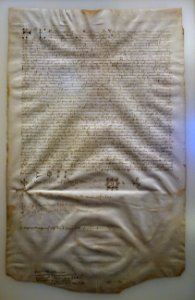 Real estate document, Italy, 1362 AD, parchment - Robert C. Williams Paper Museum - DSC00429