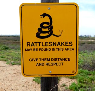 Rattlesnakes respect sign photo